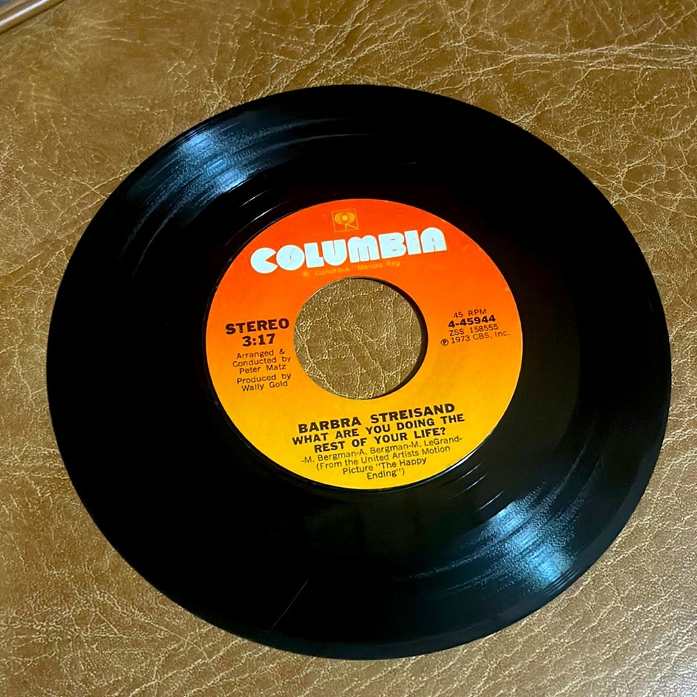 Barbara Streisand 45 rpm vintage vinyl record